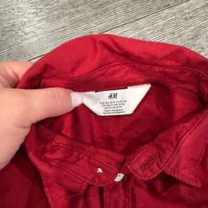 H&M Vibrant Red Collared Shirt